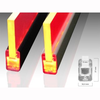 MikaLux, Glaskanten- Profil, für Glasdicke: 8mm , 16,4x 27mm, 14,00