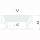 MikaLux, Alu HR Profil, 19,2x 8,5 mm, f&uuml;r Au&szlig;enanwendung