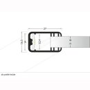 MikaLux, Glaskanten- Profil,  f&uuml;r Glasdicke: 5-8mm , 16,4x 27mm