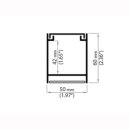 MikaLux ALu-  Profil Inter,  mit extra Platz f&uuml;r elektr. Komponenten, 50x60mm