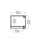 MikaLux Alu-  Profil Ikon,  mit extra Platz f&uuml;r elektr. Komponenten, f&uuml;r Wandfassungen, 60x53mm