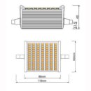 MikaLux Premium-Line R7s LED-Lampen 30W 118mm, Abstrahlwinkel 200&deg; mit L&uuml;fter, 3000lm, wei&szlig; 4000-4500K dimmbar