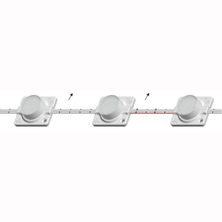 Modul Power elyptisch 1,5W, 12x56&deg;, 12V, IP67, Premium, f&uuml;r doppelseitige Leuchtk&auml;sten bis 2m H&ouml;he