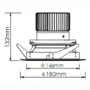 Downlight Spot 30W COB Sharp 38&deg; dimmbar, DA:150mm