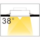 kardanische Deckeneinbaulampe COB 2x30W 38&deg;  neutralwei&szlig; 4000k