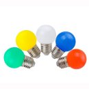 LED Mini-Birne 1W, 300&deg;, IP65, warmweiss oder farbig, 80lm