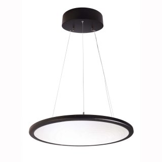 LED-Panel-Pendelleuchte flach, rund, 54W, up-down, D 58cm, 4000K, schwarz, dimmbar