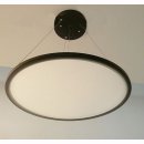 LED-Panel-Pendelleuchte flach, rund, 54W, up-down, D 58cm, 4000K, schwarz, dimmbar