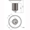 High Bay Pendel- Hallenleuchte Cree 200W, Meanwell, heatpipe 60&deg;, 90&deg;, 110&deg;, IP44