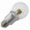 LED Kugelbirne klar 6W, E27, 300&deg;, 0-100% dimmbar, 540lm, matte Abdeckung
