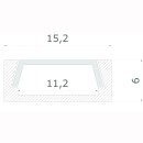 Abdeckung C1 f&uuml;r Alu-Profil MICRO/Micro-K, 15mm, opal oder transparent