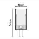 G4 LED Stift 2,7W 33xSMD2835, 2700K, Zylinder D16mm, H34mm