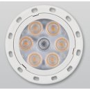 GU10  5,5W Nichia, wei&szlig;es Geh&auml;use, 36&deg;, 500lm, dimmbar 2400K