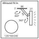 Allround Fit In LED Einbauleuchte Indoor 8W 920lm 2700K 120mm