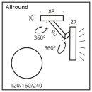 Allround LED Aufbauleuchte Indoor 8W 920lm 2700K 120mm