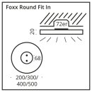 LED Einbauleuchte Foxx Round Fit In 40cm 22w 2700k 1980lm