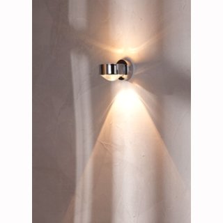 LED Wandaufbaulampe PUK Wall LED Kopf  &Oslash; 80mm mit Linsen 24 Karat vergoldet