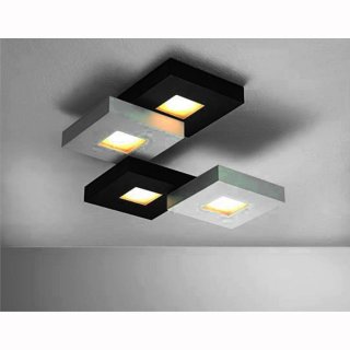 Cubus Dela Deckenleuchte 4xHV-LED 8,7W 3000Lm schwarz dimmbar