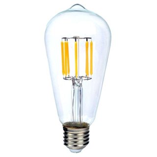 LED Edison E27 filament ST58-6-7W 570lm klar 2100K warmweiss