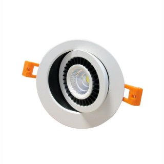 Downlight Spot 7W, superflach 30mm, COB, schwenkbar 90&deg;, Abstrahlwinkel 45-60&deg;, dimmbar, wei&szlig;/schwarz