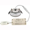 LED Deckenhalbeinbau-Strahler, 6W, 210&deg;, 3100K, 450lm, wei&szlig;