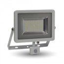LED Fluter 50W IP44 100&deg; f&uuml;r Aussen und Innen mit Sensor wei&szlig;, Bewegungsmelder