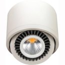 LED Deckenaufbauleuchte, 7W, COB, 38&deg;, 500lm, wei&szlig;/schwarze Rippen dimmbar