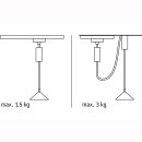 URail Flex Pendulum- Adapter f&uuml;r URail- Schienensystem, 230V, 951.98 chrom matt