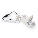LED GU10 Strahler 10W COB 20-100% sunset dimming 2000K-3000K 45&deg; CRI 99 inkl. Trafo silber