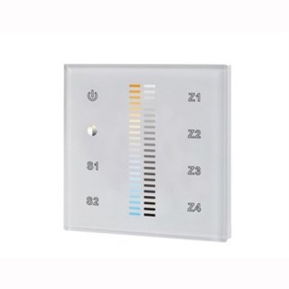 Wandfernbedienung Touch, 4 Kanal, Funk, f&uuml;r dualwei&szlig;e- LED- Stripes, 9051101 (f&uuml;r Controller 9049001)