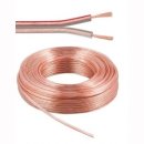 NV-Kabel Kupfer 2x0,5mm2 zweiadrig, transparent