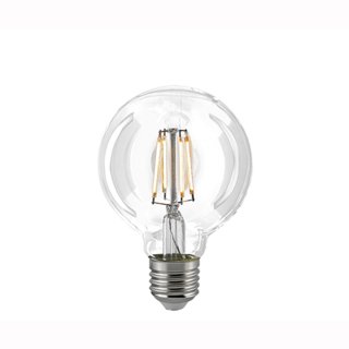 LED Globe filament 4W, 330&deg;, 470lm, warmweiss 2700K, D80 dimmbar klar