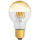 Kopfspiegelbirne gold E27, Filament-LED 6W, 600lm, 2700K