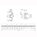 Sockel-Profil AM-02-10 Deko, 15x58mm