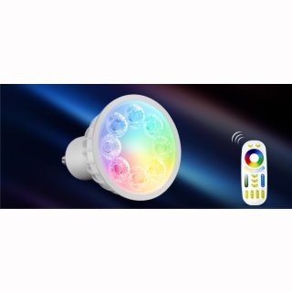 GU10, 4W, RGB-W+CCT, steuerbar mit 2.4G WiFi- Fernbedienung(23114807)