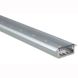 Mikalux Alu- Profil Frankfurt, IP65, Fl&uuml;gelprofil, f&uuml;r einfache  LED-Streifen, 16,1x7,5mm , pro m