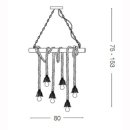 H&auml;ngeleuchte Canapa SP6 max. 6x15W E27, Seil, Tau Hanf