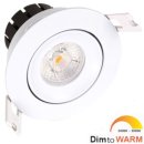 Downlight COB Nichia 7W CCT (2000K-3000K), 36&deg;,...