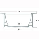 Mikado 1302, Einbau-Lichtband 1200mm, 60W, Alu elox, 130/104x42mm, dimmbar, 140lm/W