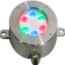 Unterwasser Strahler 12W  6x2W IP68, 24V DC 15&deg; RGB