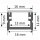 Schirmstreifen Mikalux Roma, IP65, Profil 16x11mm mit LED-Streifen, 30&deg;,  60cm lang, 2700K, dimmbar