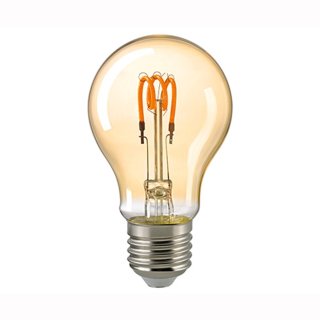 LED Fadenbirne filament curved 3,5W, 125lm, warmweiss 2000K, dimmbar, gold