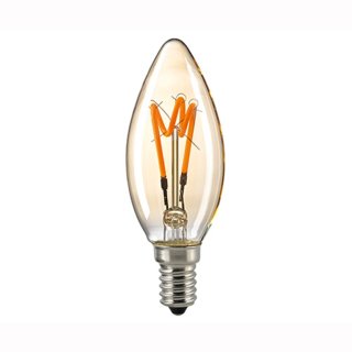 LED Fadenbirne filament curved 3,5W, 125lm, warmweiss 2000K, dimmbar, gold