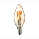 LED Fadenbirne filament curved 3,5W, 125lm, warmweiss 2000K, dimmbar, gold