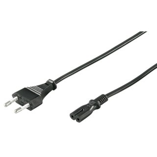 Netzkabel 5m CE VDE 2-adrig schwarz
