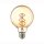LED Kugelbirne filament curved globe 5,5W, 250lm, warmweiss 2000K, dimmbar, gold, 95mm