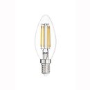 Kerzenbirne LED Faden Filament 2,5W 200-250lm, E14, dimmbar, warmweiss 2700K klar