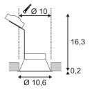 Einbaustrahler Horn-T GU10 106mm schwenkbar