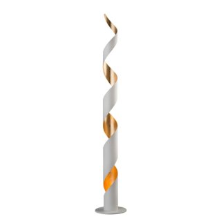 Stehleuchte lineal 6003/P1,1- flammig E27,  L200 cm, rund wei&szlig; blattgold
