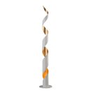 Stehleuchte lineal 6003/P1,1- flammig E27,  L200 cm, rund wei&szlig; blattgold